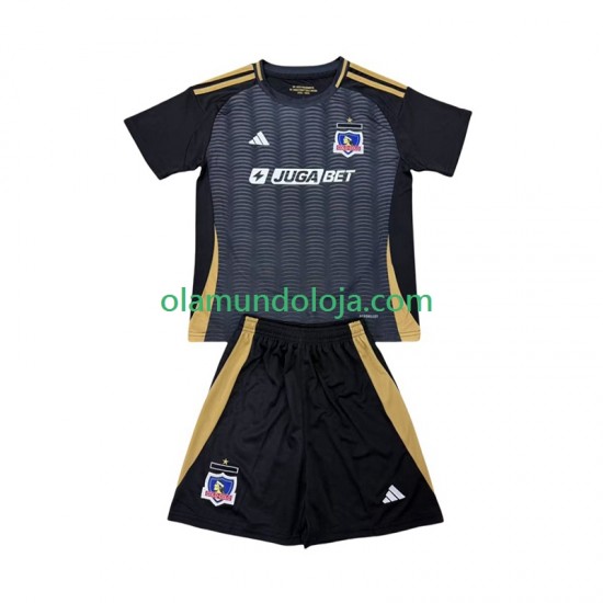Camisola Colo-Colo Criança Equipamento Segundo 2025-2026 Manga Curta
